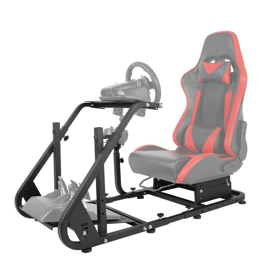 Marada Racing Simulator Cockpit with TV Bracket Mounting Holes Fit for Logitech/Fanatec/Thrustmaster G923 G27 G29 G920 T300, Adjustable Driving Simulator, No Steering Wheel Pedal TV Seat