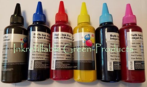 green-products 6 X 100ml total 600ml Pigment sublimation Ink for Epson Artisan 600 700 710 725 800 810 835 837 stylus PHOTO P50 PX700W PX710W PX800FW