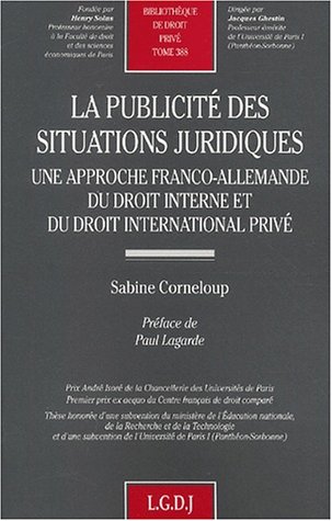 La  publicité des situations juridiques