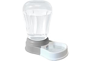 STALTWO 1.58 Gallon Automatic Dog Water Bowl Dispenser, Large Capacity Water Feeder for Cats and Dogs, BPA-Free, 1.58 Gallon Grey