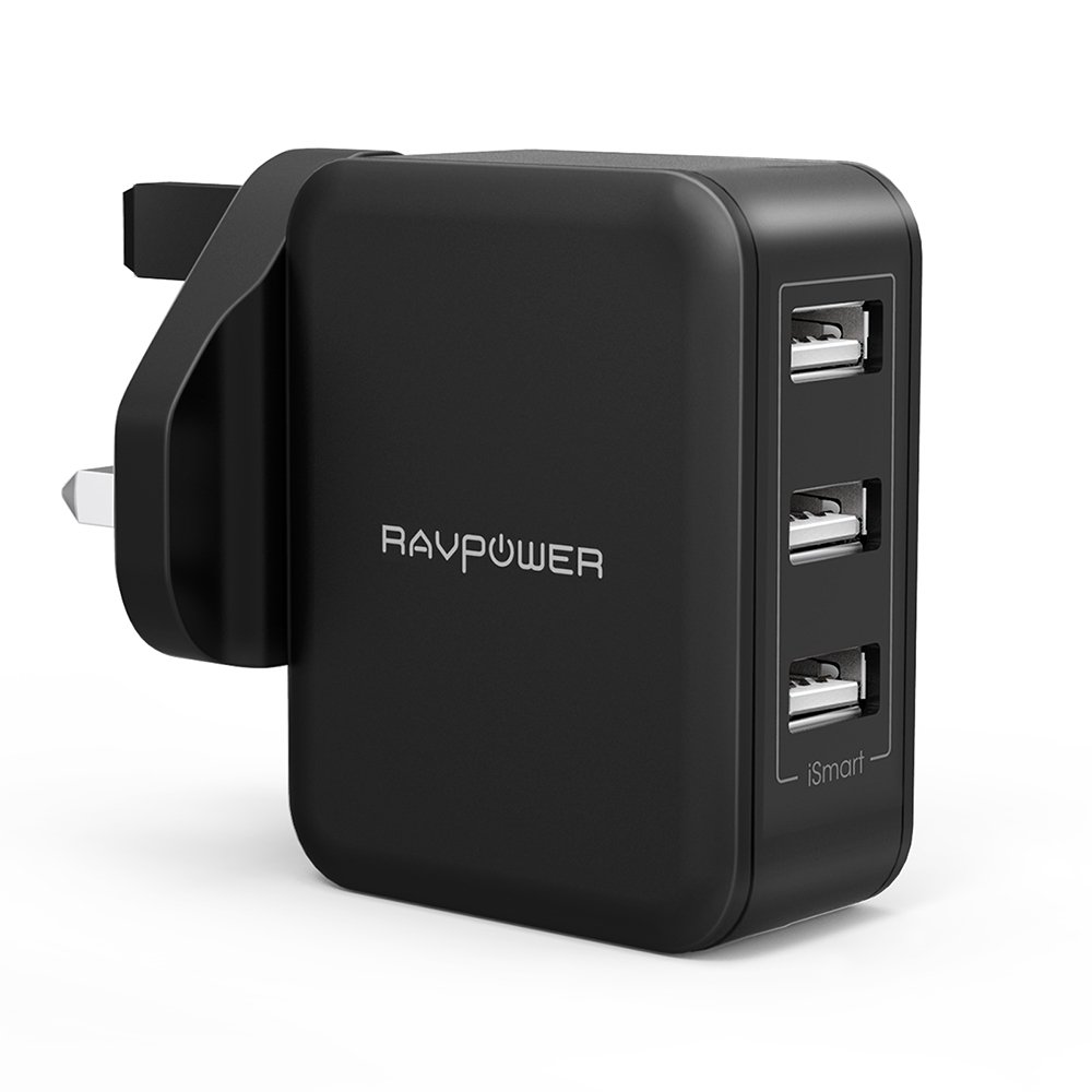 Wall Charger, RAVPower 30W USB Plug Chargers 6A 3Port Amazon.co.uk