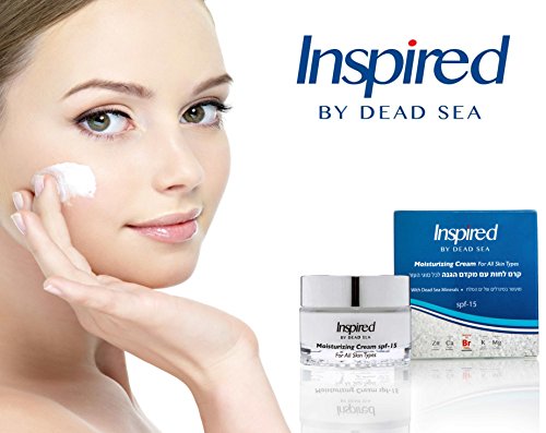Inspired by Dead Sea Moisturizing Day Sun Protecting Cream SPF15 Anti Aging Combats Sagging Skin Caffeine Hyaluronic Acid Enriched Reduces Dry Skin Wrinkles Fine Lines for Face & Neck 50 ml/1.7fl.oz