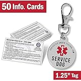 Service Dog Tag Information Cards - 1.25