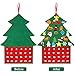 Henscoqi Newest Christmas Advent Calendar Felt Tree Ornaments,DIY Xmas Countdown Decorations Wall Door Hanging Gift for Kids