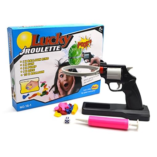 Balloon Party Roulette Gun Bang Game Fun College Kids Harmless Gag Toy Set - Image 9