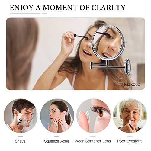 image for GloRiastar 10X Wall Mounted Makeup Mirror - Double Sided Magnifying Ma