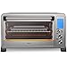 hOmeLabs Digital Countertop Convection Oven - 1500 Watts, Stainless Steel Exterior with Baking Pan Broil Rack Rotisserie Fork and Removable Crumb Tray - 6-Slice LCD Display Compact Toaster Oven