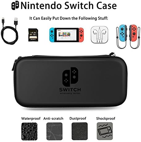 Nintendo Switch Case Accessories Games Carrying Travel Case Screen Protector Protective Controller Amazon Basics Arms Bag Red Eva Cover Dock Deluxe Traveler Hard Shell Pink Pouch Console For Kids