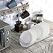 MyGift Chrome Plated Silver Metal Dinner Plate Storage Rack Organizer and Drying Rack, Holds up to 21 Dinner, Salad, and Dessert Round Plates - Made in Taiwan