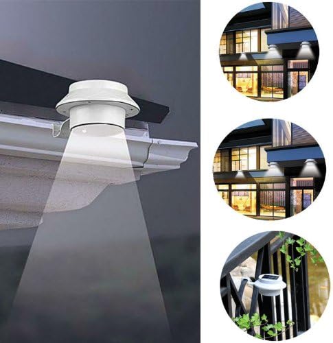 Tronfy White 3 LED Solar Sun Power Powered Garden Waterproof Outdoor Fence Yard Wall Gutter Light Landscape Pathway Night Lamp w/ Bracket (6pcs) Free DHL Shipping