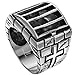 Men's Stainless Steel Cage Alien Skull Cross Ring Band Large Vintage Fashion Gothic Biker Silver Black Size 7