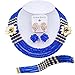 laanc 5 Rows Multicolors African Beads Womens Jewelry Set Nigerian Wedding Beads Jewellery Sets A-022A