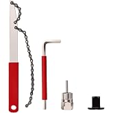 XSJMYYY-US Bike Cassette Removal Tool with Chain Whip | Heat-Treated Steel Lockring Extractor, Auxiliary Wrench, 7-12 Speed Freewheel Sprocket Repair Tool