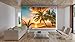 Photo Wallpaper – Barbados – Picture Decoration Tropical Paradise Coast Landscape Sunset Sandy Beach Nature Dusk Ocean View Travel Image Decor Wall Mural (82.7x55.1in - 210x140cm)