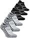 Tesla TM-MZS05-DGKZ_Large Men's 6-Pairs Atheltic No Show Socks Cushioned Comfort w Mesh MZS05