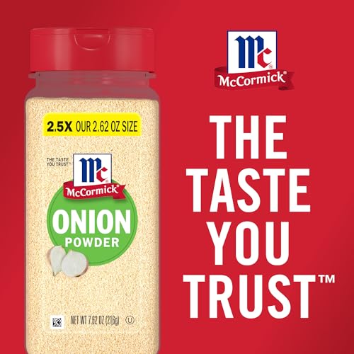 MCCORMICK ONION POWDER, NON GMO, MADE WITH FRESH, WHOLE, ONIONS, FOR BRINGING CONSISTENT ONION FLAVOR TO MEALS & RECIPES, 7.62 OZ