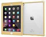 iPad Air 2 Case, Apple iPad Air 2 Clear Case, rooCASE Glacier Tough Full-body Clear Back Rugged Hybrid Protective Case Dual Layer Impact Resistant Bumper Cover with Built-in Screen Protector,  Fossil