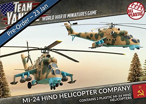 Team Yankee - Soviet Mi-24 Hind Helicopter Company (2) (15mm Scale) (tsbx04)