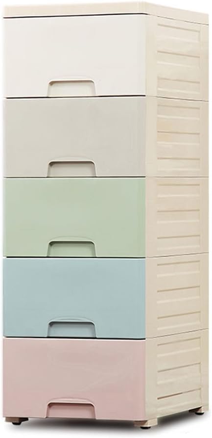 Amazon 引き出しタイプの収納ボックス リビングルームプラスチック製の子供玩具の赤ちゃんのワードローブ5階ロッカーそれは32 40 84cmを移動することができます 色 A 収納ケース ボックス オンライン通販