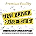 VaygWay Set of 2 ‘’ New Driver Please Be Patient ’’ Bumper Magnet Safety Sign - Car Vehicle Reflective Sign Sticker Bumper for New Driver