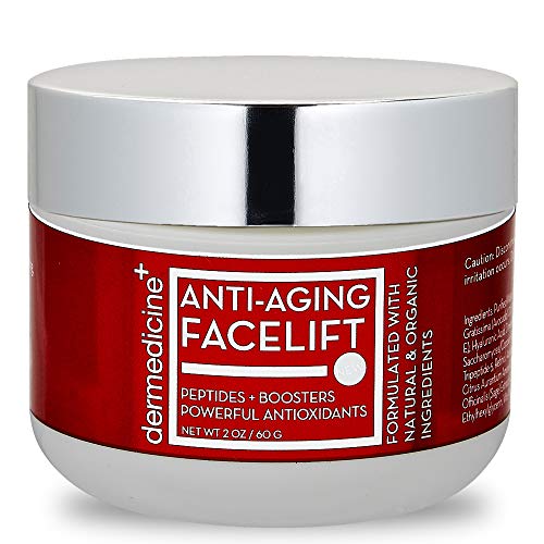 Natural Anti-Aging Facelift Cream for Face | Ultimate Moisturizer w/ Retinol, Peptides, Stem Cells, Hyaluronic Acid, Vitamin E, Grape Seed | Helps Smooth Fine Lines, Wrinkles & Brightens | 2 OZ / 60 G