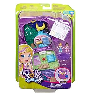 ​Polly Pocket Pocket World Owlnite Campsite Compact with Fun Reveals, Micro Polly and Shani Dolls, Boat and Sticker…