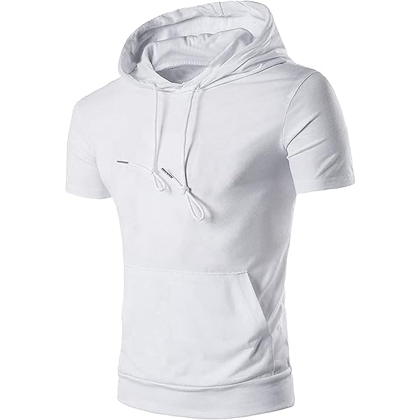 Amazon.com: Maiyifu-GJ Men's Solid Color Cotton Hooded Short