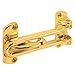 Prime-Line U 9897 Diecast Security Swing Bar Lock for Hinged Swing-In Doors, 3-7/8 Inch Bar Length by 2-1/2 Inch Height, Polished Brass, Set of 1