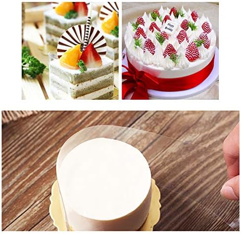 GWHOLE Lot de 2 Colliers à Gâteau 10M x 10CM et 10M x 8CM Rouleaux Rubans Transparents Cercle de Pâtissie pour Gâteaux Mousse - Cuisine A Vivre GWHOLE Lot de 2 Colliers à Gâteau 10M x 10CM et 10M x 8CM Rouleaux Rubans Transparents Cercle de Pâtissie pour Gâteaux Mousse