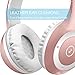 BODECIN Wireless Bluetooth Headsets, Skin Friendly Leather 3D Over-ear Stereo Sound Sport Bluetooth 4.1 Headphones for iPhone/iPad/Android Build in Mic Support TF Card(Rose Gold)