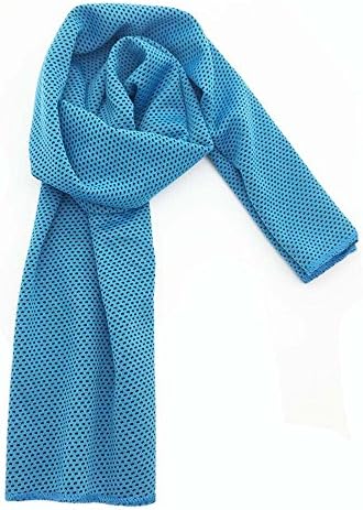 Wloomm Cooling Towel for Instant Relief Evaporative Cool Bowling Fitness Yoga Towels for Travel Camping Golf Football &amp;Outdoor Sports(Blue)
