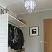 CO-Z Mini Crystal Chandelier with 3 Lights, Chrome Flush Mount Ceiling Light Fixture with Raindrop Crystals, Modern Ceiling Lighting for Hallway, Bedroom, Living Room, Kitchen, Dining Room