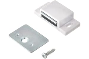 MPJ Shutter Hardware 50631-R 15lb Single Magnetic Catch White/zinc Retail Pack (10)