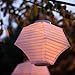 Set of 2 White Outdoor Rhombus Shaped Roby Solar Lanterns