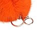 niceEshop(TM) Novelty Rabbit Fur Ball Charm Key Chain for Car Key Ring or Bag (Orange)
