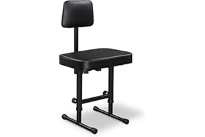 Ktaxon Keyboard Bench, Adjustable Stool Chair for Piano Keyboard Stand with Padded Cushion and Comfortable Backrest（Black）