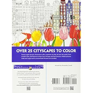 Creative Haven CityScapes: A Coloring Book with a Hidden Picture Twist (Adult Coloring)