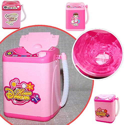 Makeup Brush Cleaner Device Automatic Cleaning Washing Machine Mini Toy Girls Toy Educational Doll House Accessories (A)