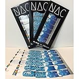 Nail Art Wraps Including Dandelions, Umbrella, and Rain Water Drops - 3 Pack (42 Total Nail Art Wraps) for Easy Nail Art and Pretty Nails