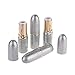 Coobbar 5pcs Silver Bullet Shape Empty Refillable Bottle Lip Gloss Tube Lip Balm Bottle Container Rotating Lipstick Holder Mini Sample Bottle