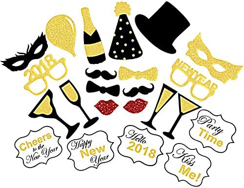 Party Photo Booth Props Creative Pose Sign Kit for Wedding Photographing Decoration 2018 New Year Festival Party Decoration 23-pack