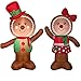 HolidayTime Airblown Inflatable Outdoor Christmas Characters - Gingerbread Man and Girl Bundle 2017