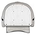 Leader Accessories Two Tone Captains Bucket Seat Boat Seat Premium Sports Flip Up Boat Seat(Light Grey/Black,Dark Red Piping)