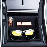 JKCOVER Flocked Center Console Tray Organizer Compatible with Tesla Model 3 (2017 2018 2019 2020) Custom Upgrade Accessory