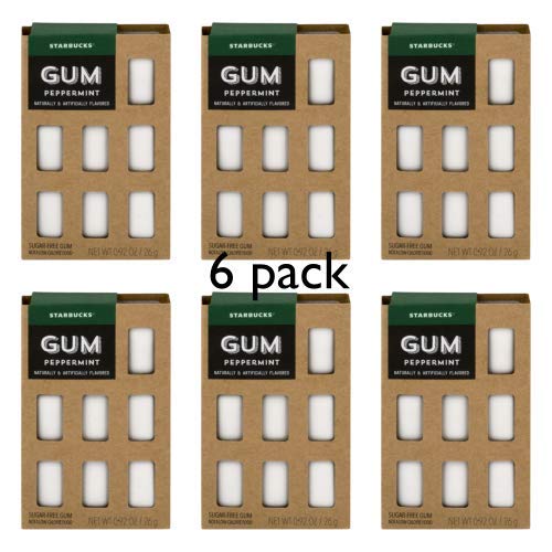 Starbucks Gum Peppermint Sugar Free 0.92 oz (6 pack) Pricepulse