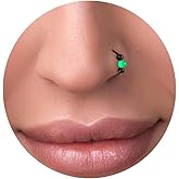 Black Nose Rings Opal