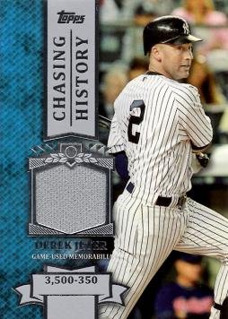 2013 Topps Chasing History Relics #CHR-DJ Derek Jeter Game Worn Jersey Baseball Card