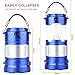 2 Pack Outdoor Camping Lamp, Portable Outdoor Rechargeable Solar LED Camping Light Lantern Handheld Flashlights with USB Charger, Perfect Hiking Fishing Emergency Lights - (2 Pack-Blue)