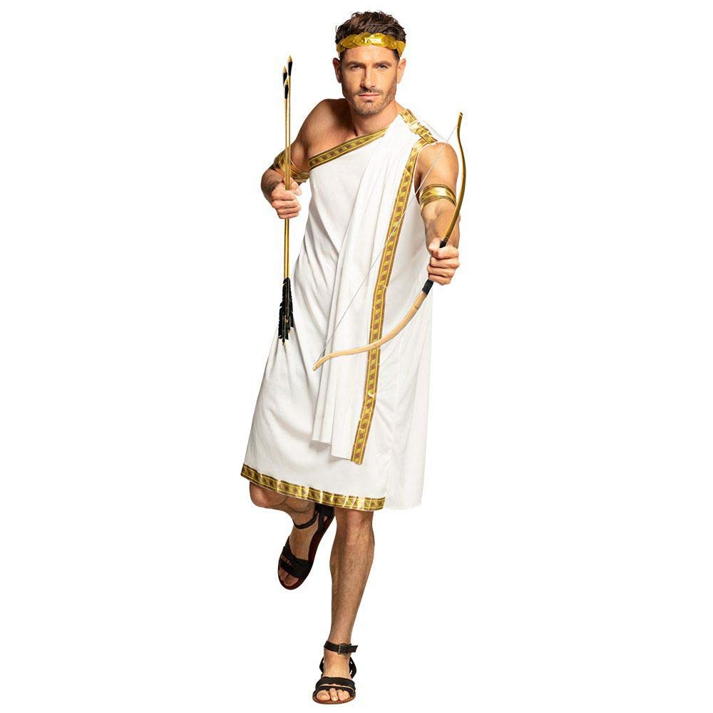 Boland Mens God of Olympus Adult Fancy Dress Costume Greek DressUp Roman Outfit Toga White/Gold M/L