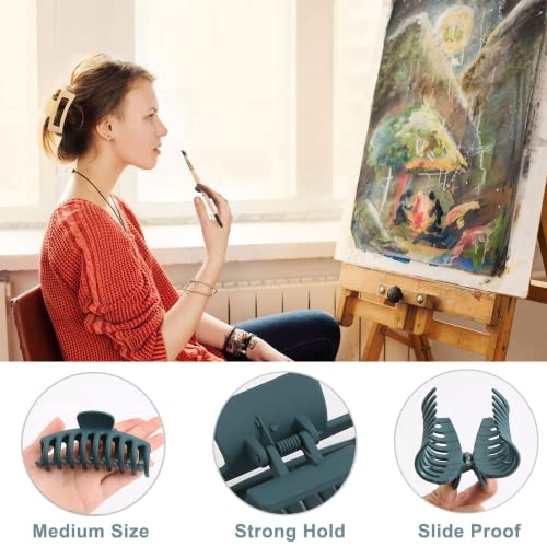 10 Pack Hair Claw Clips, Neutral Hair Clips for Women, 4.1\